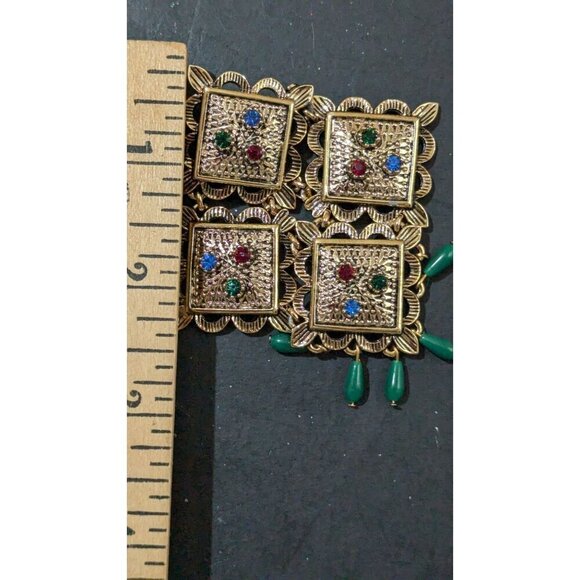 Vintage Sarah Coventry Temple of Lights Rhinestone Accent Statement brooch pin - Picture 6 of 6